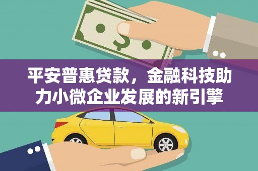 屏边平安普惠贷款，金融科技助力小微企业发展的新引擎
