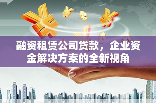 屏边融资租赁公司贷款，企业资金解决方案的全新视角