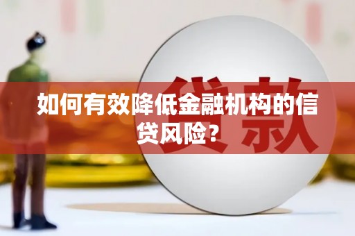 屏边如何有效降低金融机构的信贷风险？