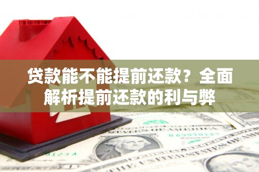 屏边贷款能不能提前还款？全面解析提前还款的利与弊