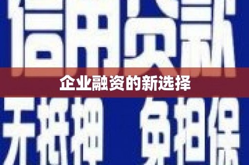 屏边企业融资的新选择