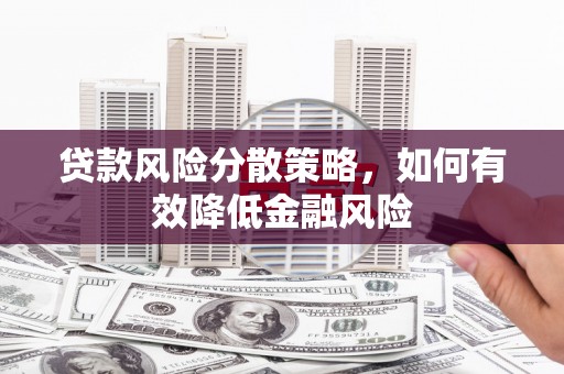 屏边贷款风险分散策略，如何有效降低金融风险