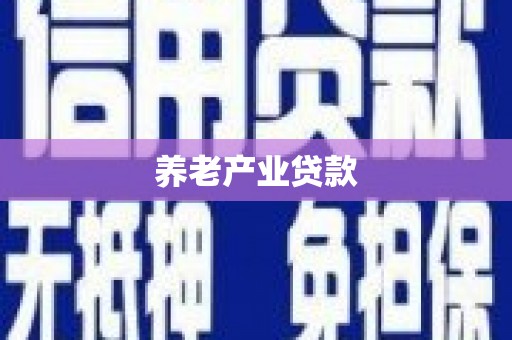屏边养老产业贷款