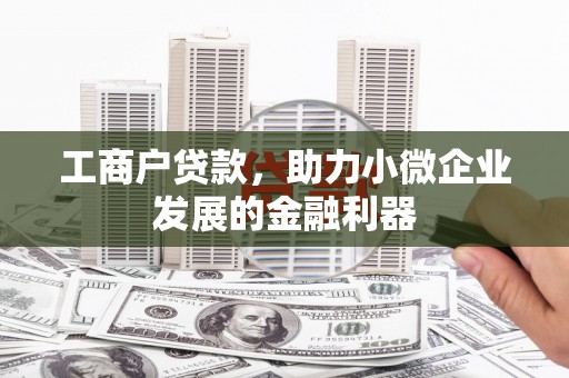 屏边工商户贷款，助力小微企业发展的金融利器