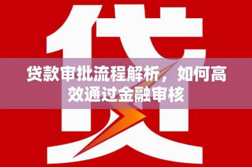 屏边贷款审批流程解析，如何高效通过金融审核