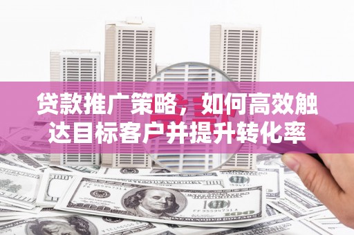 屏边贷款推广策略，如何高效触达目标客户并提升转化率