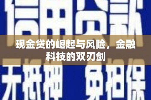 屏边现金贷的崛起与风险，金融科技的双刃剑