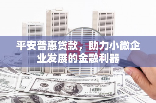 屏边平安普惠贷款，助力小微企业发展的金融利器