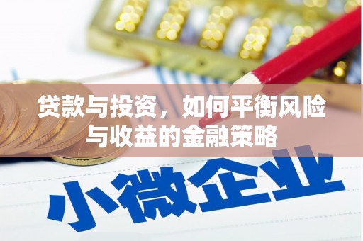 屏边贷款与投资，如何平衡风险与收益的金融策略