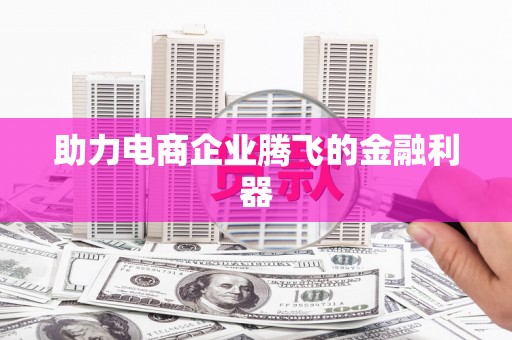 屏边助力电商企业腾飞的金融利器