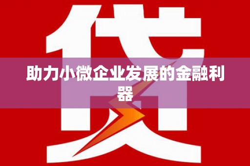 屏边助力小微企业发展的金融利器